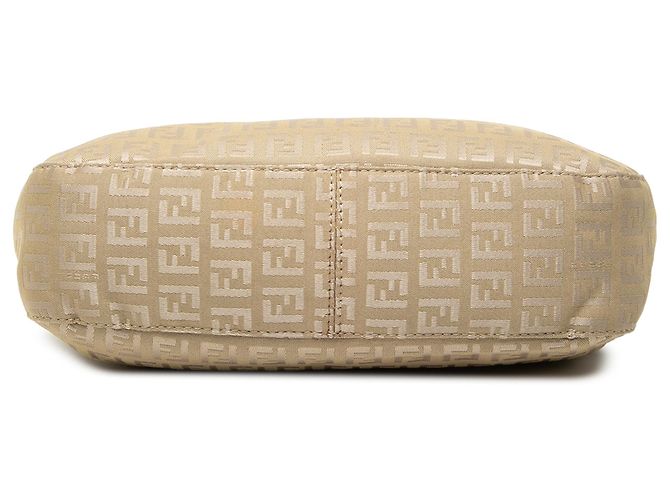 Borsa a tracolla Fendi in tela Zucchino beige - vista 3