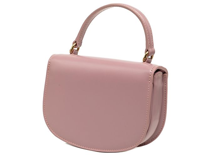 Céline Borsa Celine Clea Mini in pelle di vitello lucida rosa - vista 2