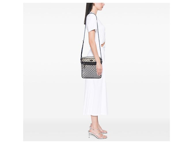 Gucci Beige GG Supreme Crossbody - vista 7