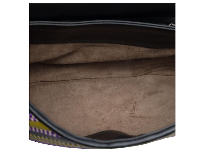 Bottega Veneta Borsa Small Nappa Diagonal Stripe Viola Porpora - vista 4