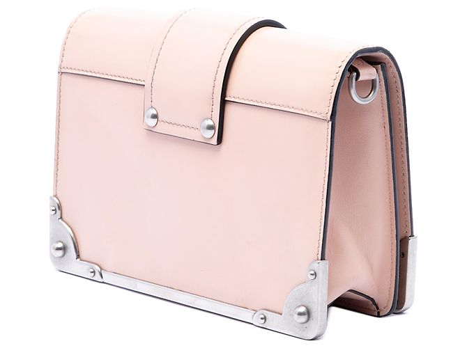 Prada Pink Spazzolato Soft Calfskin Cahier Crossbody Rosa - vista 2
