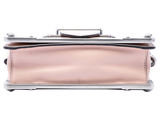 Prada Pink Spazzolato Soft Calfskin Cahier Crossbody Rosa - vista 3