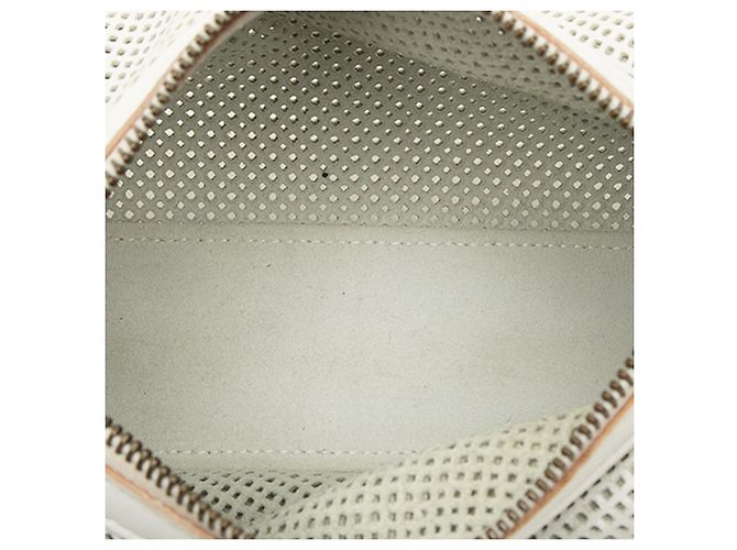 Borsa a tracolla Gucci in pelle traforata bianca Bianco - vista 4
