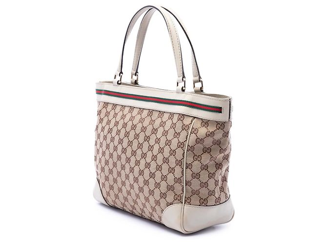 Gucci Mayfair Tote aus beigem GG Canvas - Ansicht 2