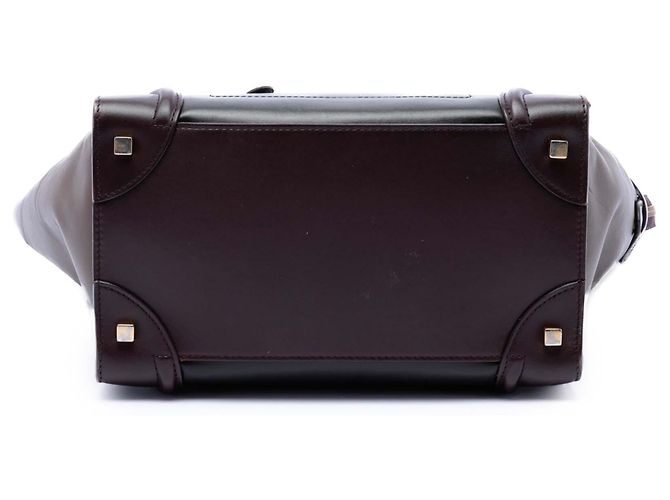 Céline Celine Black Mini Tricolor Calfskin Luggage Tote Nero - vista 3
