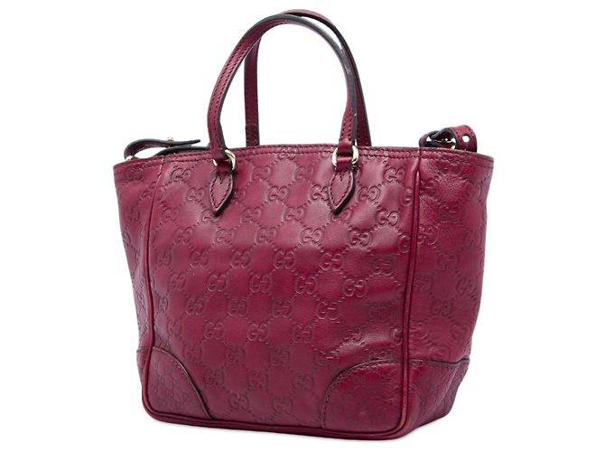 Borsa Gucci Red Small Guccissima Bree Rosso Bordò - vista 2