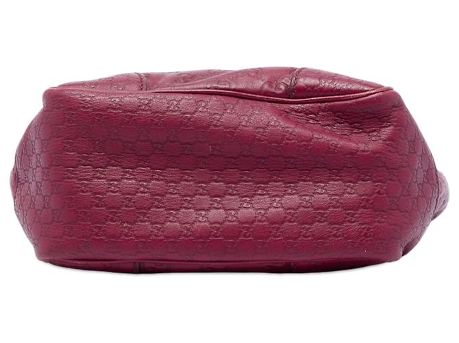 Borsa Gucci Red Small Guccissima Bree Rosso Bordò - vista 3
