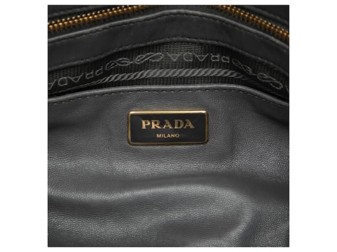 Borsa Prada Gray Tessuto Gaufre Marrone - vista 5
