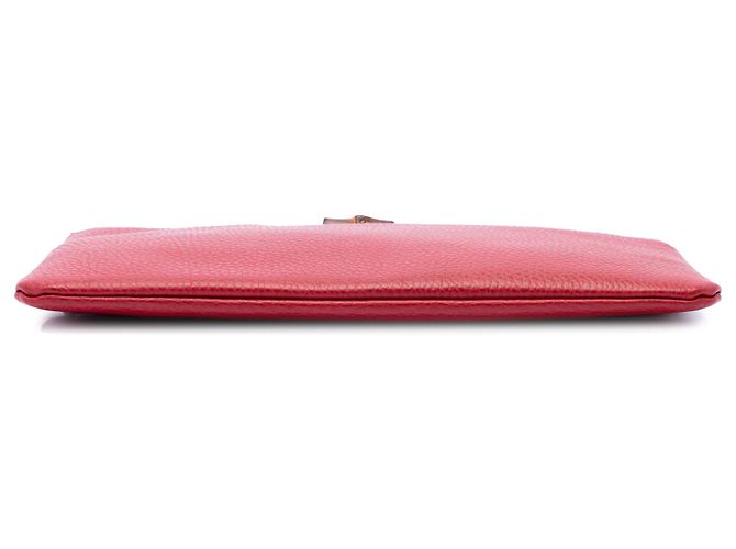 Clutch Bamboo in pelle di vitello rossa Gucci Rosso - vista 3