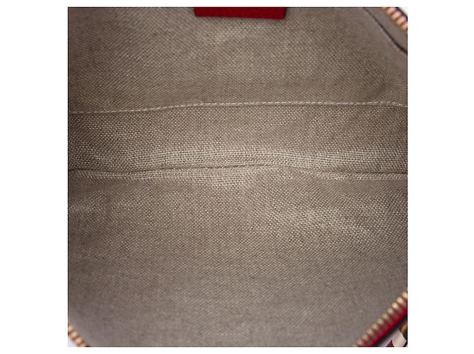 Clutch Bamboo in pelle di vitello rossa Gucci Rosso - vista 4