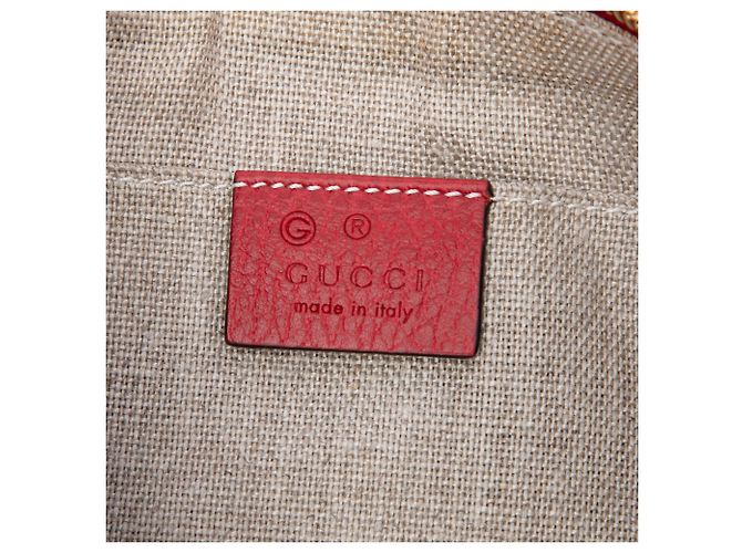 Clutch Bamboo in pelle di vitello rossa Gucci Rosso - vista 5