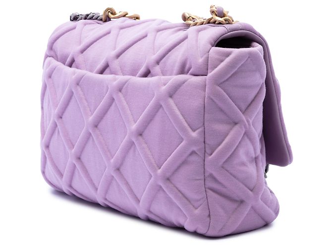 Chanel Purple Large Jersey 19 Flap Porpora - vista 2