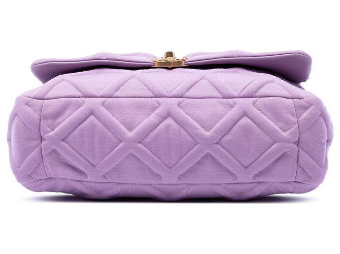 Chanel Purple Large Jersey 19 Flap Porpora - vista 3