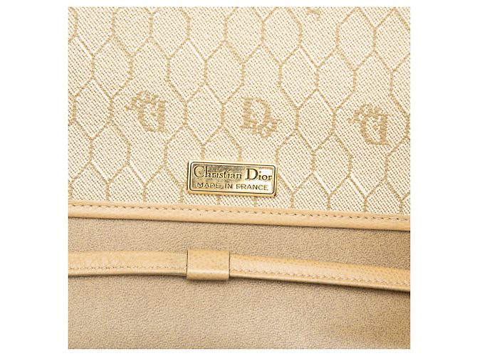 Borsa a tracolla Dior in pelle beige - vista 5