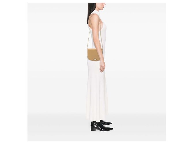 Borsa a tracolla Dior in pelle beige - vista 8
