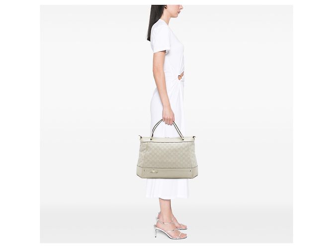 Borsa Gucci White Guccissima Mayfair Bianco - vista 6