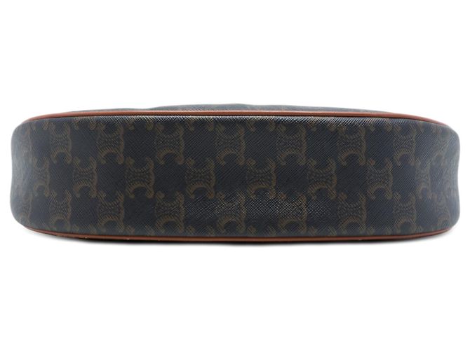Céline Borsa a tracolla Ava in tela rivestita Triomphe marrone Medium Celine Marrone scuro - vista 3