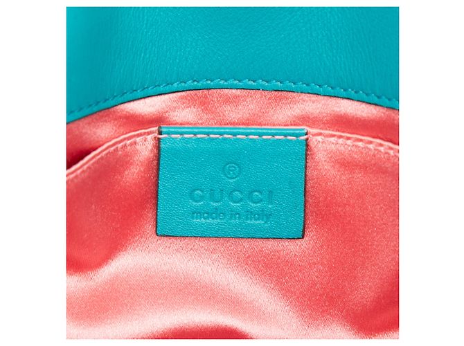 Borsa a tracolla Gucci Blue Small GG Marmont Matelasse Velvet Turchese - vista 5