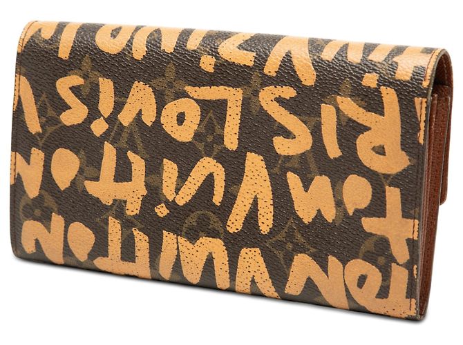 Louis Vuitton Marrón Stephen Sprouse Monogram Graffiti Cartera de Crédito Castaño - vista 2