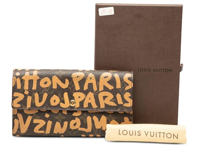 Louis Vuitton Marrón Stephen Sprouse Monogram Graffiti Cartera de Crédito Castaño - vista 8