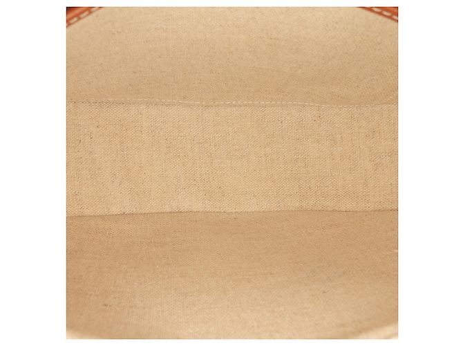 Céline Borsa a tracolla Ava in tela marrone con logo Celine, misura Medium Beige - vista 4