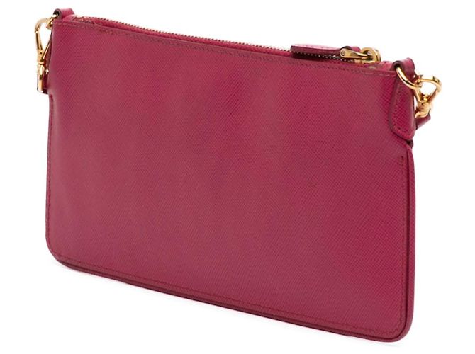 Borsa a tracolla Prada Pink Saffiano Lux Top Zip Rosa - vista 2