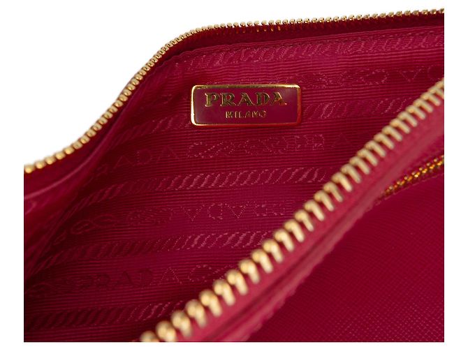 Borsa a tracolla Prada Pink Saffiano Lux Top Zip Rosa - vista 5
