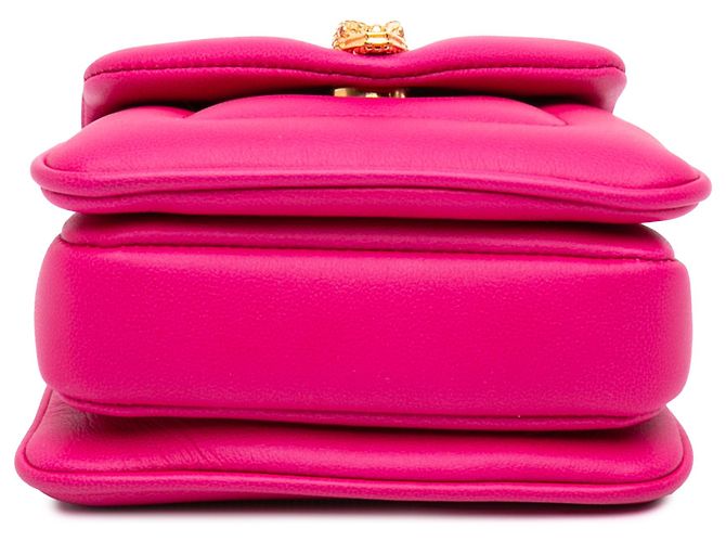 Bulgari Bolsa Serpenti Reverse de micro couro de vitelo rosa Bvlgari com alça de mão - vista 3