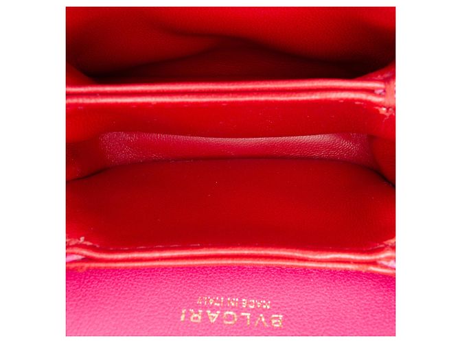 Bulgari Bolsa Serpenti Reverse de micro couro de vitelo rosa Bvlgari com alça de mão - vista 4