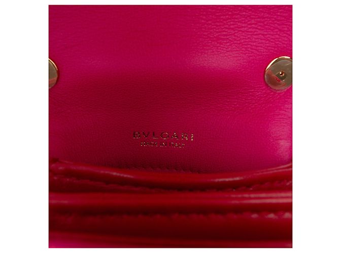 Bulgari Bolsa Serpenti Reverse de micro couro de vitelo rosa Bvlgari com alça de mão - vista 5
