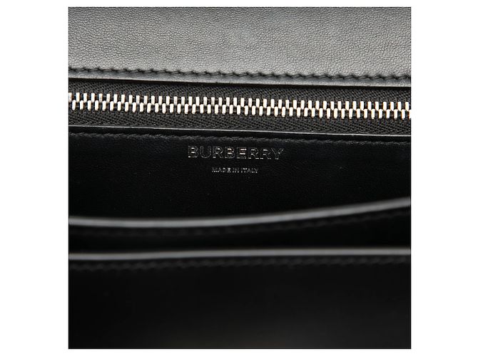 Burberry Black Small Smooth Calfskin Bambi TB Crossbody Nero - vista 5