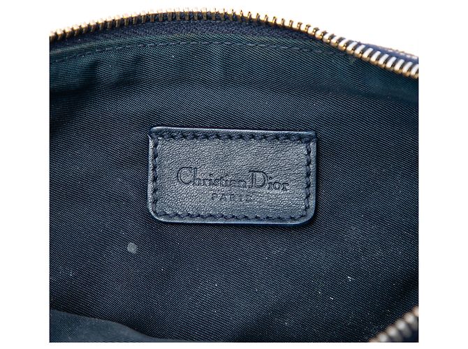 Blue Mini Diorissimo Canvas Saddle Pochette Blau Marineblau - Ansicht 5
