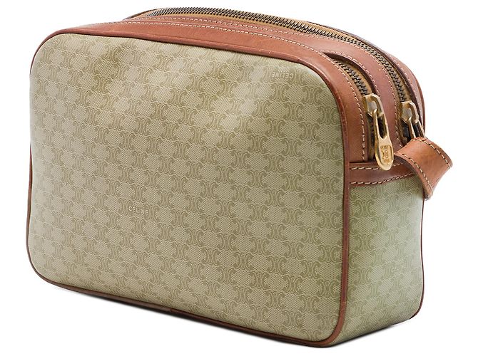 Céline Celine Beige Macadam Beschichtetes Canvas Crossbody - Ansicht 2