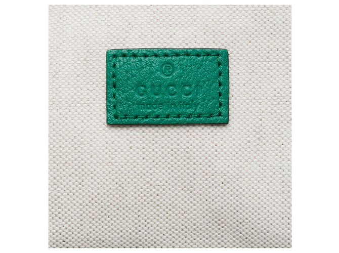 Tote Ophidia in pelle di vitello verde Medium Gucci - vista 5