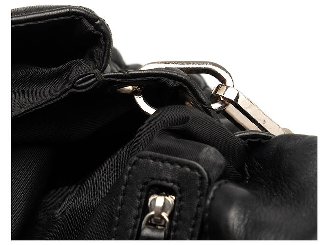 Borsa a tracolla Dior Black Lambskin Cannage New Lock Nero - vista 8