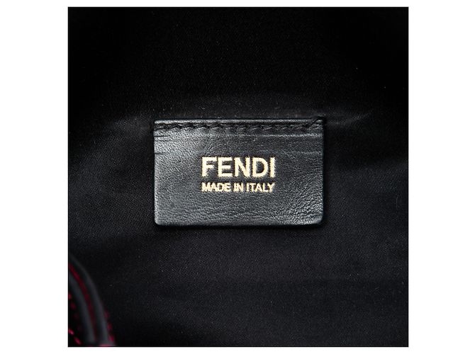 Borsa a tracolla Fendi in tela Zucchino nera Nero - vista 5