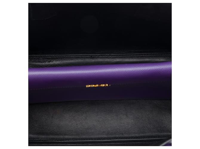Prada Borsa Double Saffiano Cuir Viola Medium Porpora Viola scuro - vista 4