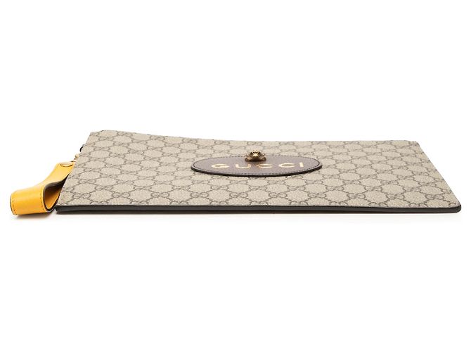 Clutch Gucci Beige GG Supreme Neo Vintage - vista 3