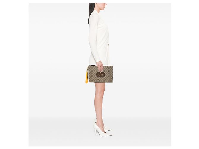 Clutch Gucci Beige GG Supreme Neo Vintage - vista 6