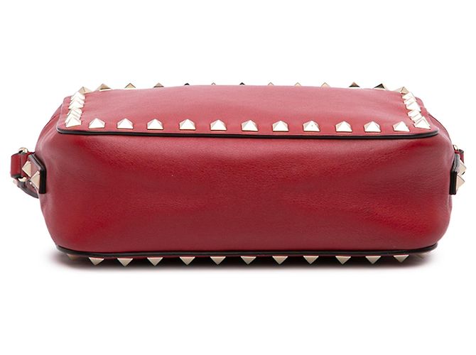 Borsa Camera Rockstud in pelle rossa Valentino Rosso - vista 3