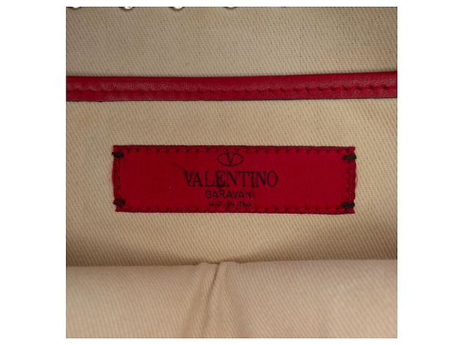 Borsa Camera Rockstud in pelle rossa Valentino Rosso - vista 5