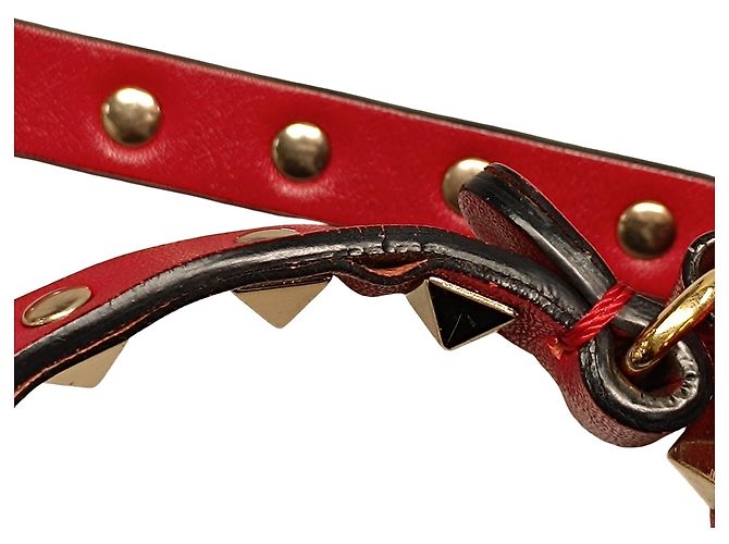 Borsa Camera Rockstud in pelle rossa Valentino Rosso - vista 6