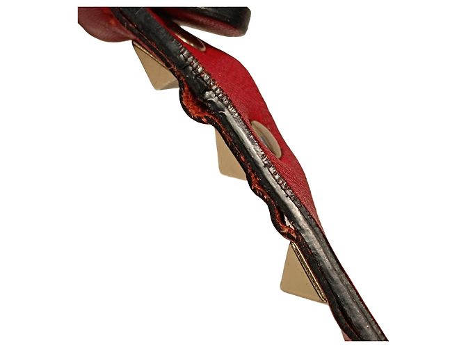 Borsa Camera Rockstud in pelle rossa Valentino Rosso - vista 7