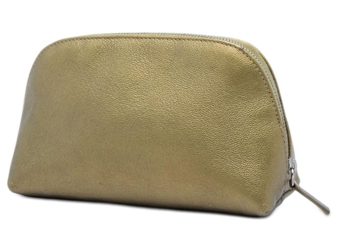 Beauty case Chanel Gold CC Metallic Goatskin D'oro - vista 2