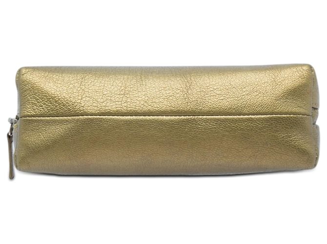 Beauty case Chanel Gold CC Metallic Goatskin D'oro - vista 3
