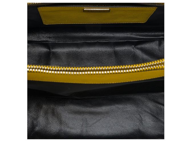 Prada Borsa Double Tote in Pelle Saffiano Gialla Giallo - vista 4