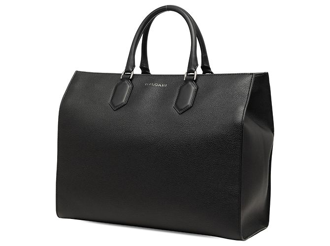 Bulgari Borsa Bvlgari in pelle nera con logo Nero - vista 2
