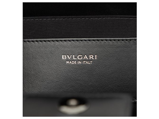 Bulgari Borsa Bvlgari in pelle nera con logo Nero - vista 5