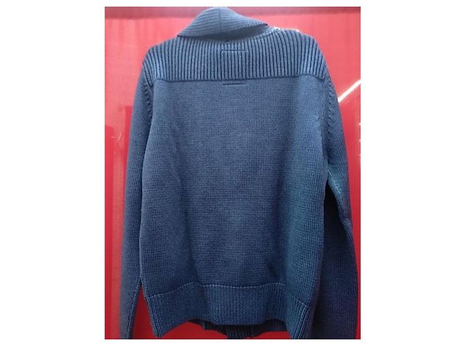 Autre Marque Hugo Pratt Corto Maltese x Chiros Schurwolle Cardigan Blau - Ansicht 4