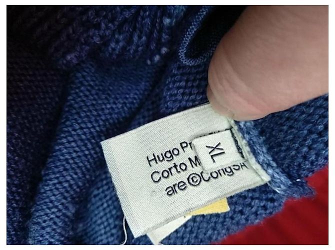 Autre Marque Hugo Pratt Corto Maltese x Chiros Schurwolle Cardigan Blau - Ansicht 5